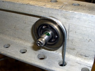 Counterweight pulley with Loctite