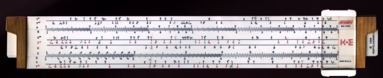 Analon slide rule - front