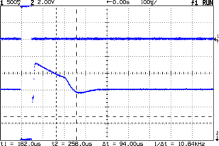damped-820ohm-100nf-collector Snubbed oscillation