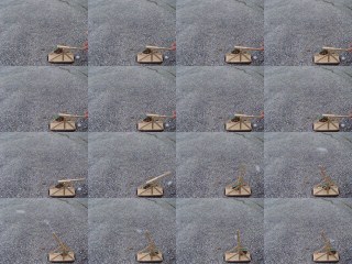 Multi-burst image of trebuchet firing