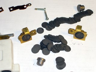 Rheostat graphite wafers and contacts