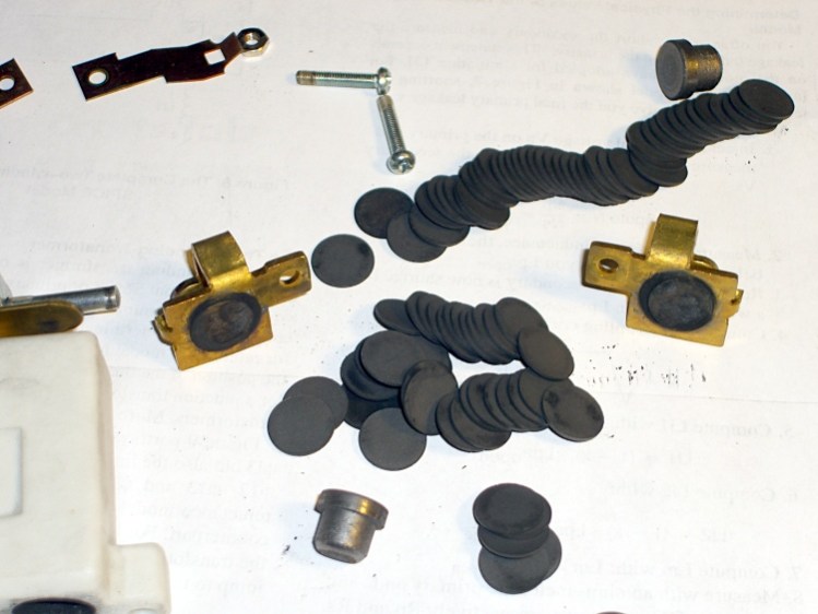 Rheostat graphite wafers and contacts