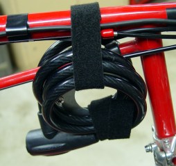 Coily-cable bike lock holder