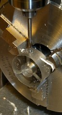 Drilling mounting holes in base ring