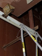 cimg3440 - BOB Yak on Garage Door Rail BOB Yak on garage door rail