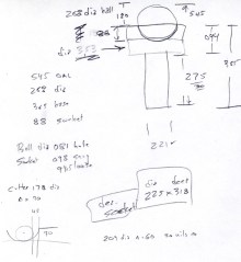 Ball socket dimensions