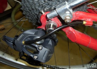 Rear shift cable with modified ferrules