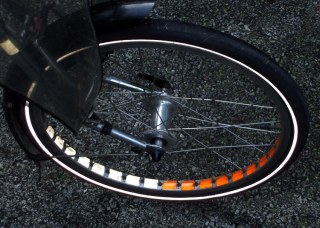 cimg3686 - Bike Wheel Reflectorization Bike wheel with retroreflective tape