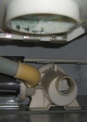 Drain Boot Removed - Pump Inlet