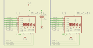 DL-1414 LED display schematic
