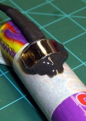 Epoxy covering thermistor