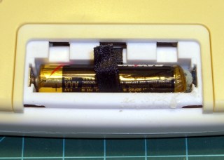 Corroded clock-thermometer cell