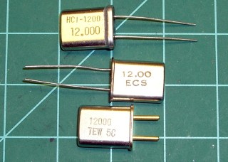 Grab-bag 12 MHz crystals