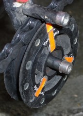 Stainless idler shaft in November 2009