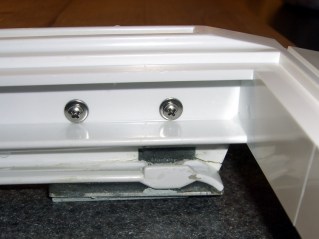 Refrigerator shelf bracket - inside