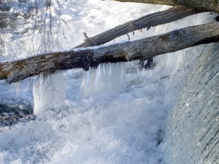 Waterfall icicles