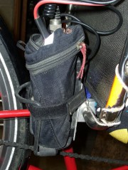 Radio in seat wedge pack in bottle holder