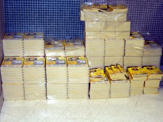 Stacks of Phone Books