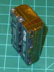 Rebuilt NP-FS11 battery with Kapton tape wrap