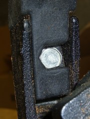 Reshaped bolt in place