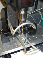 Drilling holder for clamp screws