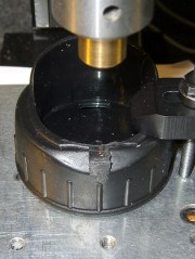 Laser aligning to hinge stub