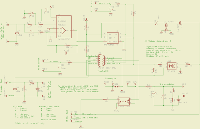 GPS + Voice HT Interface schematic