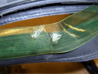 Scuffs on tire liner