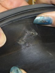 Scuffs inside tire carcass