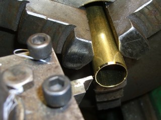 Sharpening the brass tube