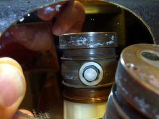 Diverter viewed in mirror