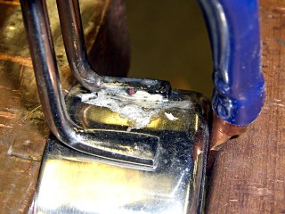 Silver-soldered handle - left side