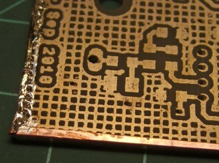 Copper tape on PCB edge