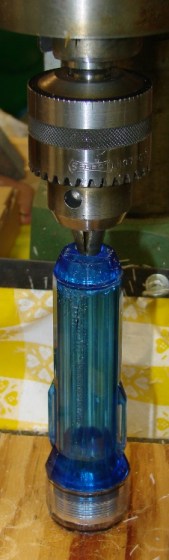 Flashlight clamped in mill