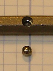 Drilled hole with ball