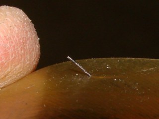 dsc05976 - Steel wire fragment through tire liner Steel wire fragment through tire liner