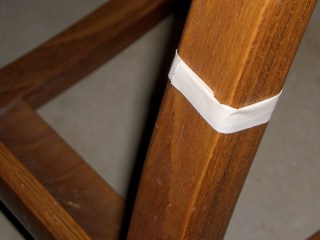 Isolation tape on Balans chair leg
