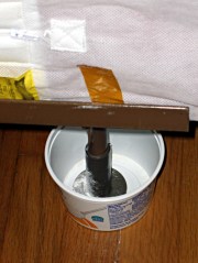 Encased mattress and isolated foot