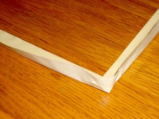 Tape barrier on floor