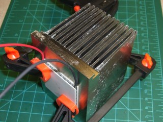 Peltier cooler test lashup