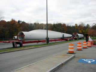 Wind turbine blade and tower section