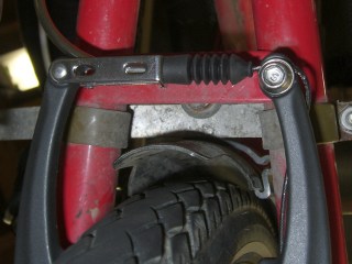 Rear brake cable and boot