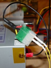 Static drain to ATX supply connector