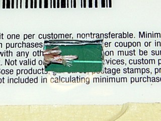 Thermocouple positioned in mold - detail