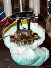 Thermocouple in place - ceramic insulation jacket