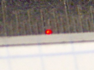 Normal laser spot size