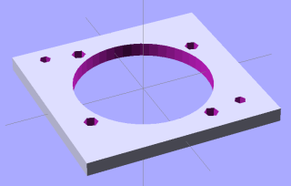 Fan Adapter Plate Model