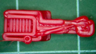 Extrusion blob - top view