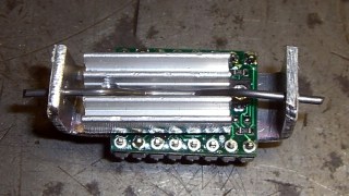 Pololu stepper board - heatsink top view