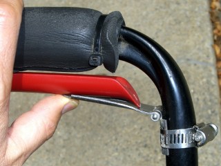 Lawn mower - compound leverage handle engaged